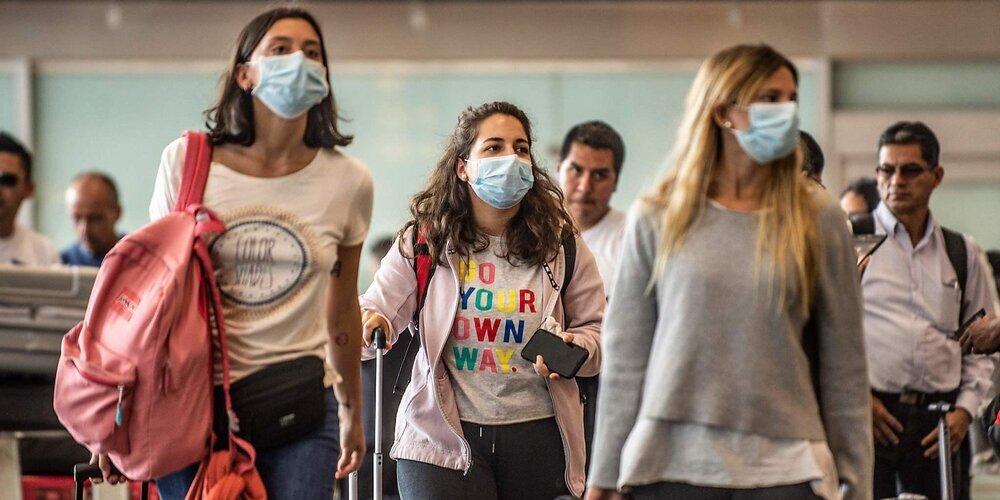 Women with covid masks, Istanbul Airport